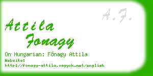 attila fonagy business card